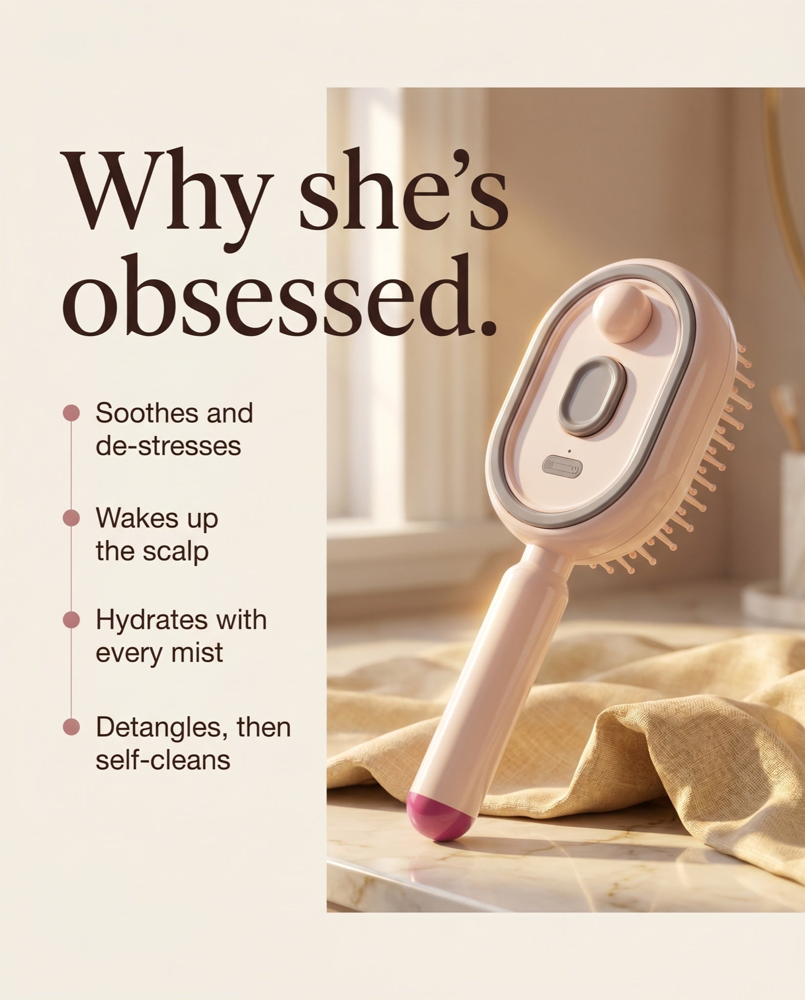 Why she's obsessed — soothes, wakes the scalp, hydrates, detangles and self-cleans