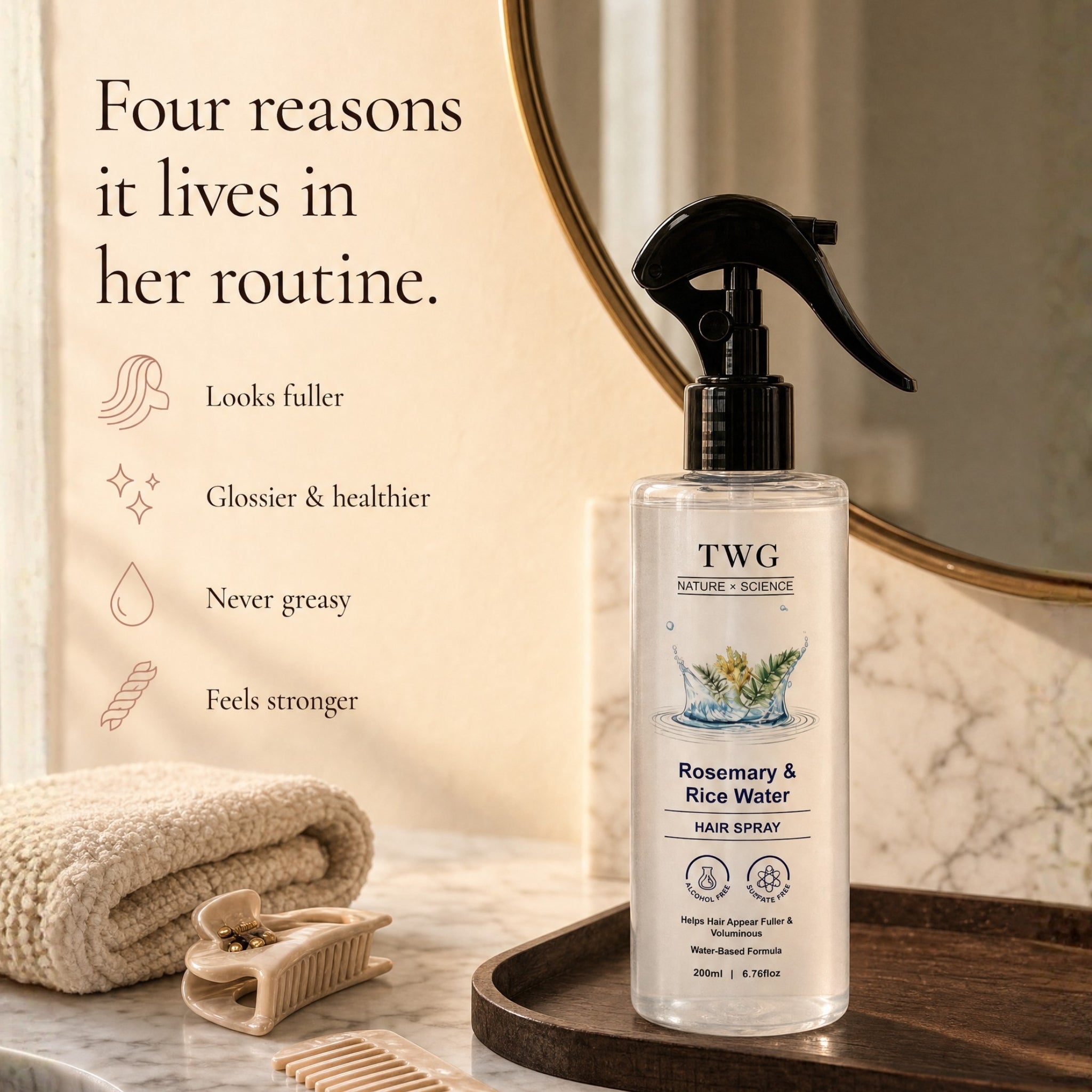The Halo™ — Rosemary & Rice Water Hair Mist