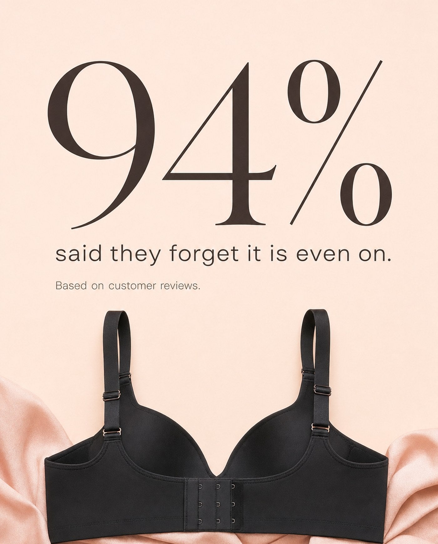 94% said they forget it is even on — based on customer reviews