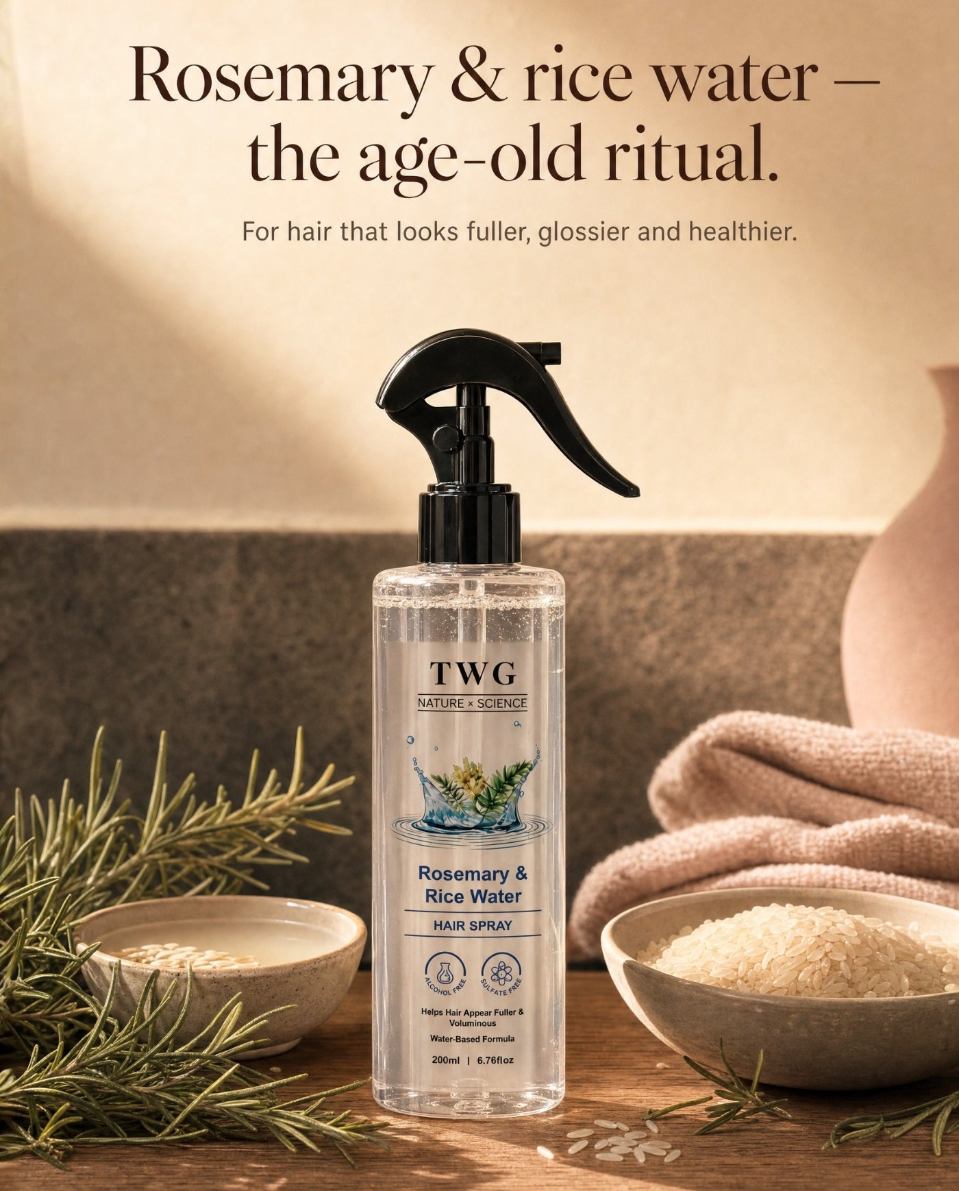 The Halo™ — Rosemary & Rice Water Hair Mist
