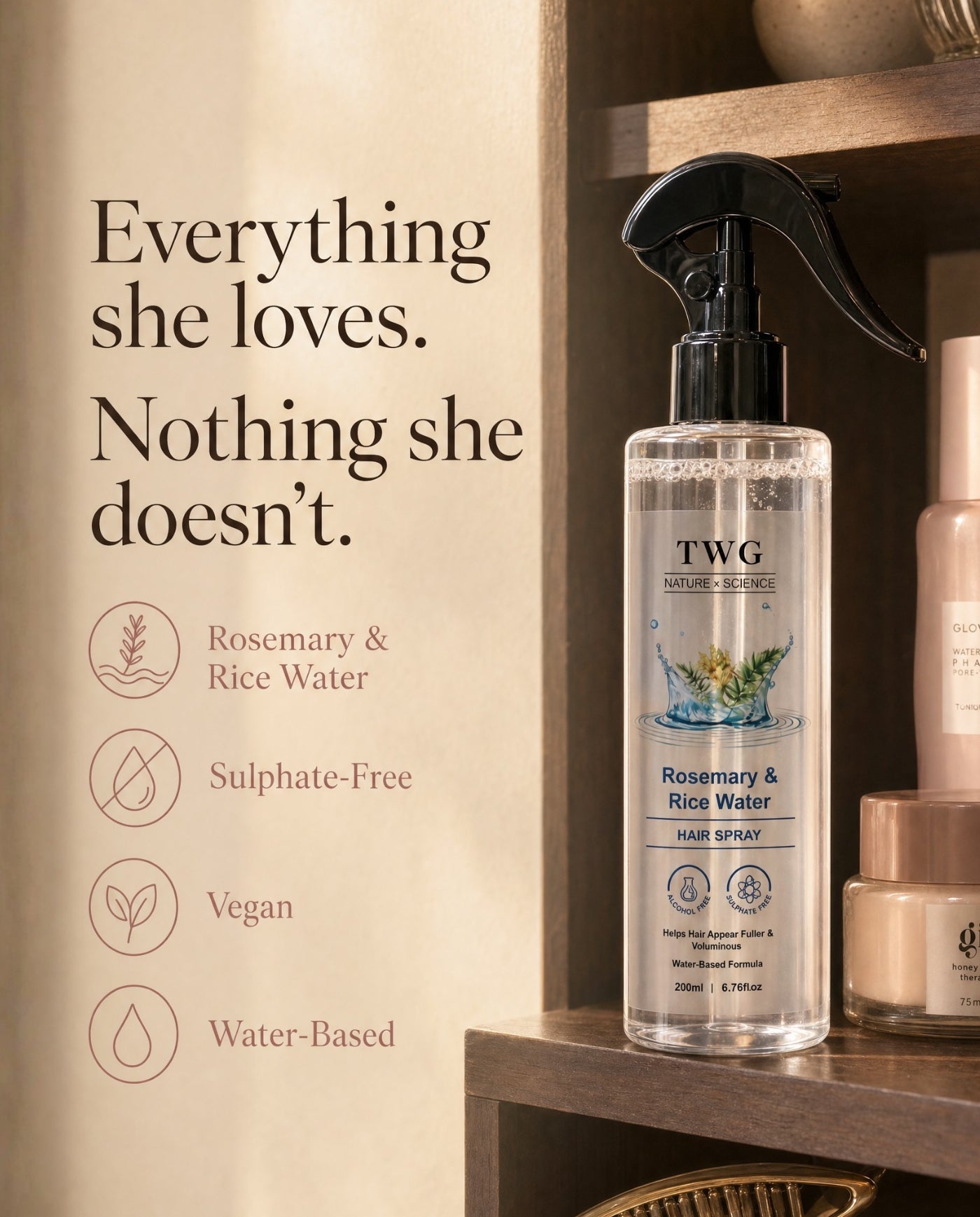 The Halo™ — Rosemary & Rice Water Hair Mist