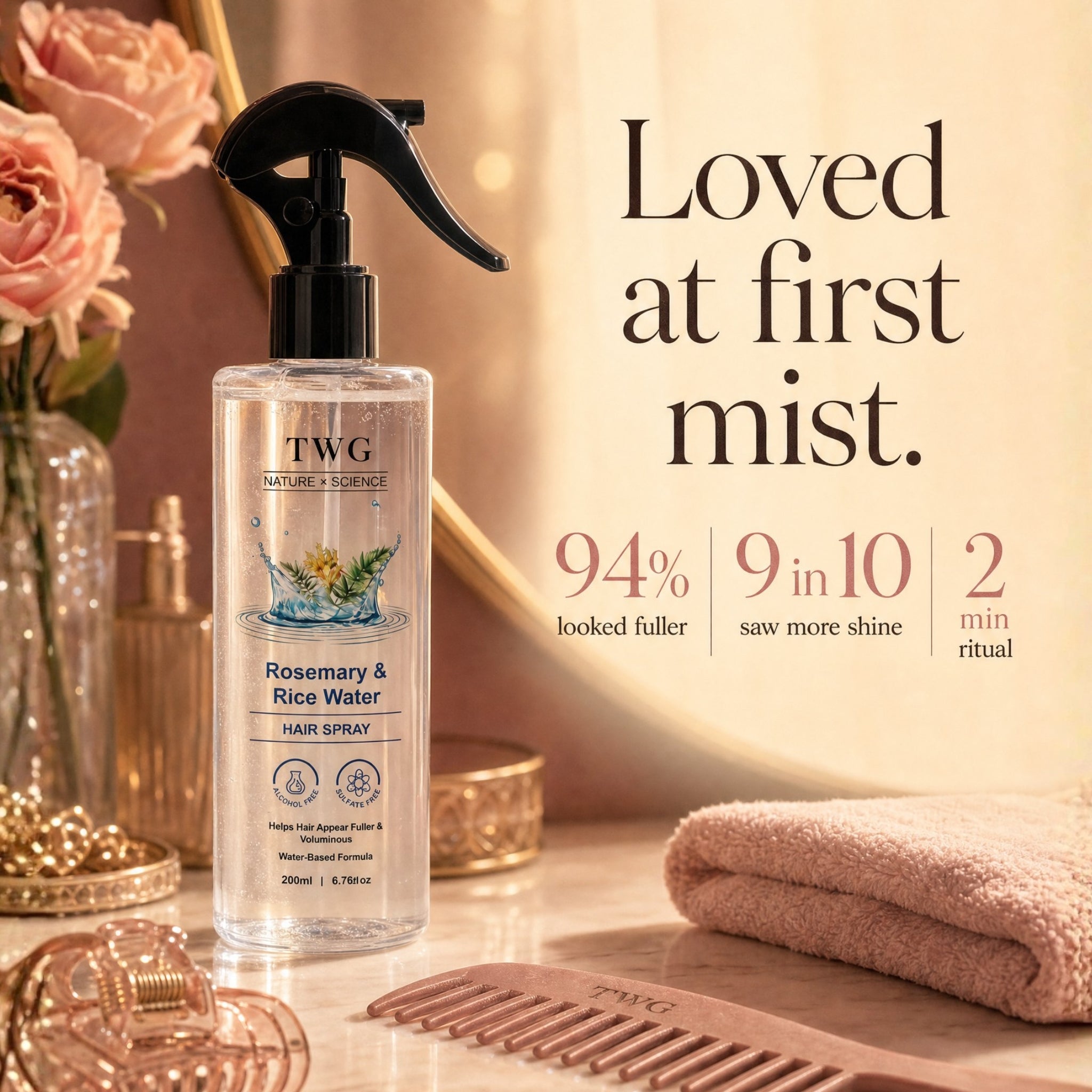 The Halo™ — Rosemary & Rice Water Hair Mist